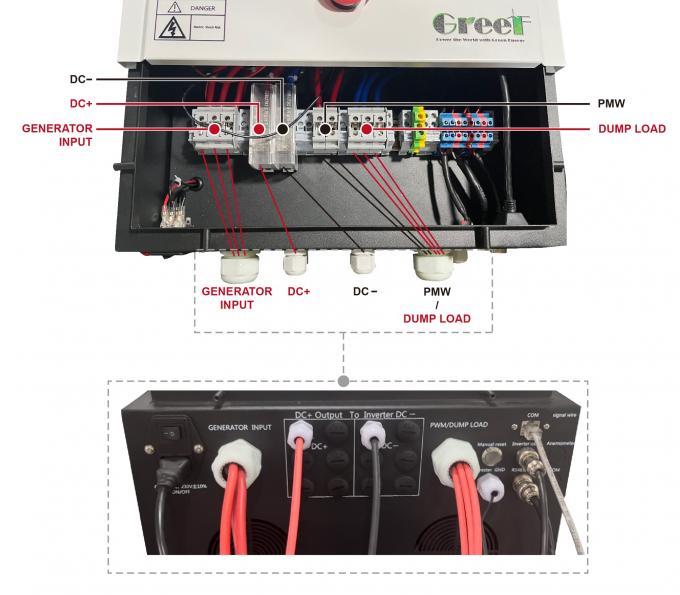 Controller della turbina eolica collegato alla rete con funzione di protezione LCD touch screen e mornitoring 5