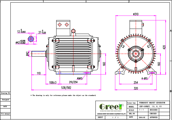 Generatore a magnete permanente a basse rotazioni su misura 5kw 10kw 50kw 200kw con garanzia di 3 anni 4