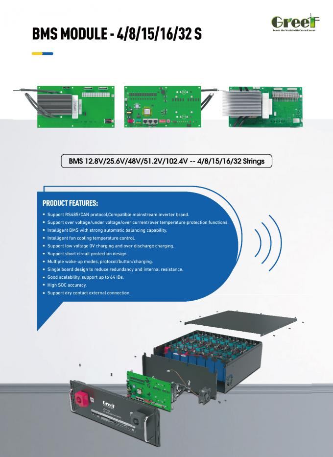 Batteria al litio a bassa tensione 60-280AH 48v 200ah per accumulo di energia domestica per sistemi solari e ibridi 2
