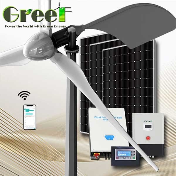 Generatori orizzontali dell'energia alternativa del sistema ibrido del generatore eolico di asse 1KW per la casa