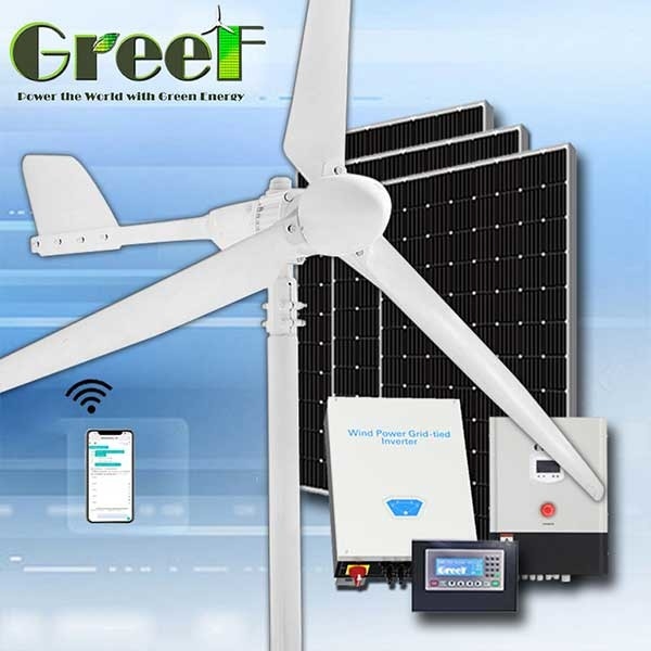 Sistema di generatore eolico a turbina di 2KW Mini On Grid Hybrid Solar per la Camera