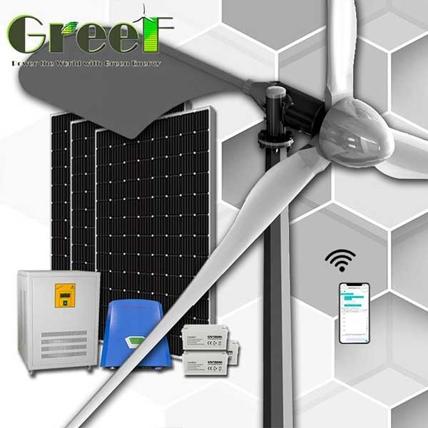 Generatori orizzontali dell'energia alternativa del sistema ibrido del generatore eolico di asse 1KW per la casa