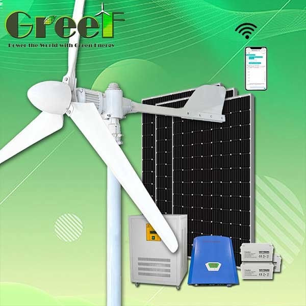 generatore eolico orizzontale di asse orizzontale dell'installazione facile di 2KW 3KW con fuori dalla griglia sul sistema di griglia