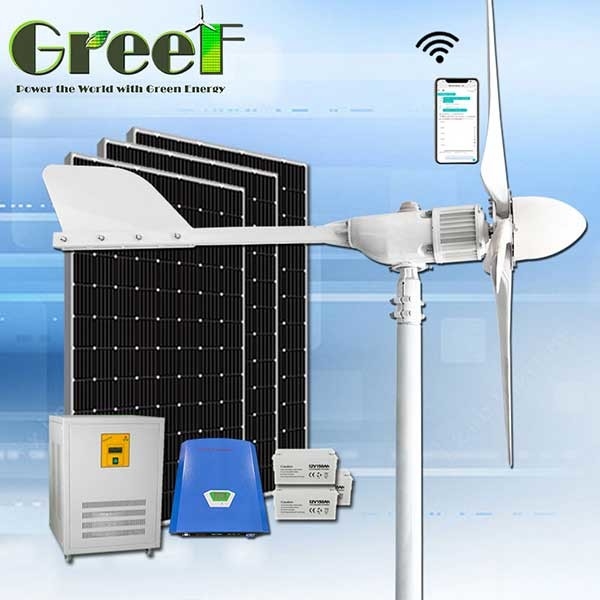 2KW RPM basso corredo completo ibrido solare della centrale elettrica del generatore eolico di CA di 3 fasi