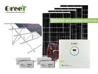 48-240V Voltaggio di uscita Sistema solare con affidabilità della batteria gel