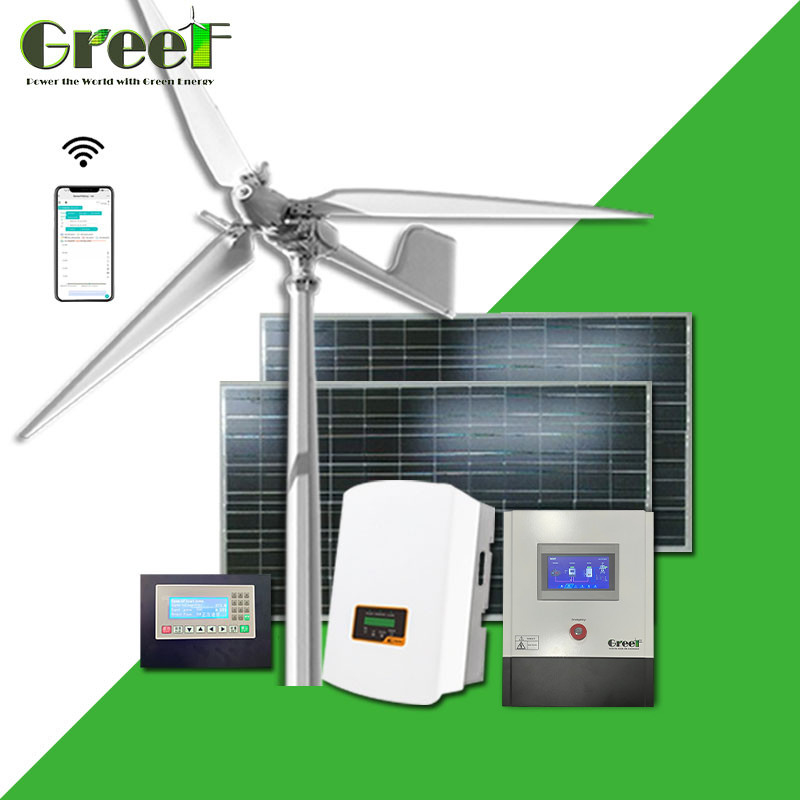 Generatori di energia eolica a controllo del passo ibridi solari 5KW con fuori griglia/sulla griglia