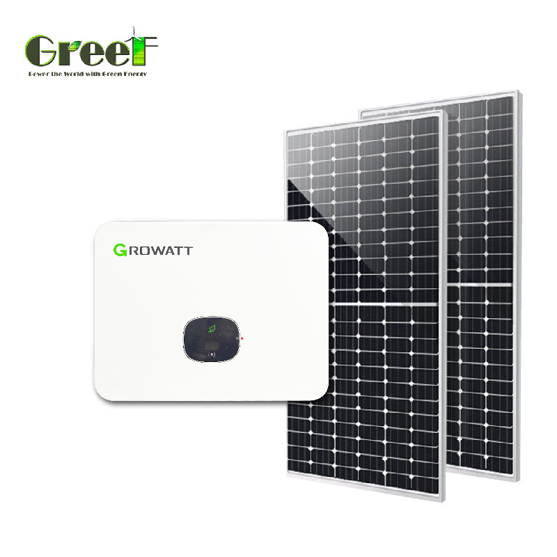 Sistema di pannelli solari al silicio monocristallino con monitoraggio 1kW-100kW sulla rete Energia solare