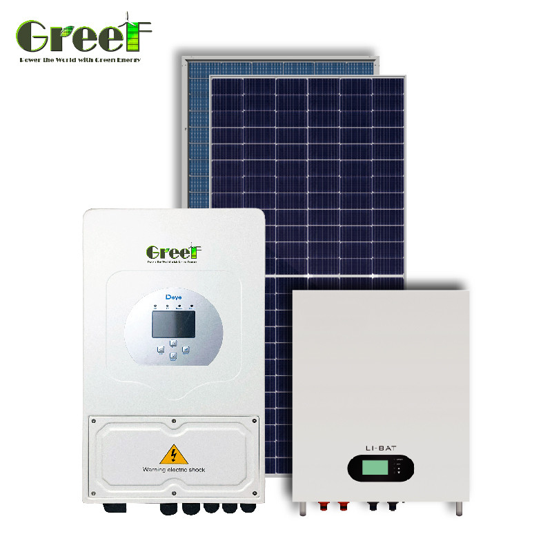 110/220V Voltaggio di uscita Sistema solare ibrido con inverter di onde sinusoide puro e display LCD