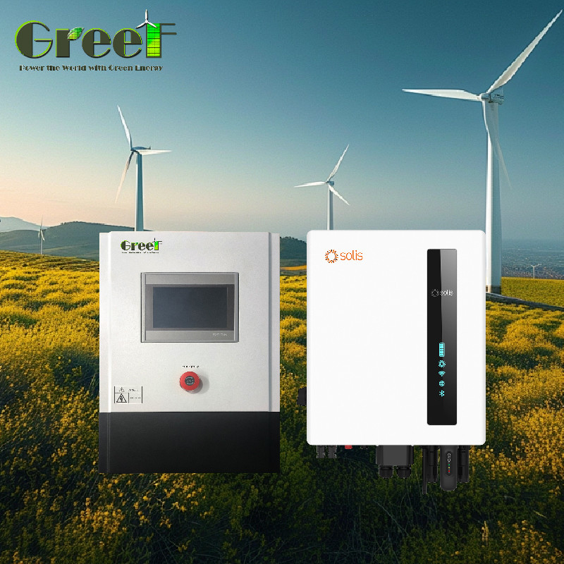 Display touchscreen LCD da 3 kW a 5 kW Controller On Grid con carico di scarico per sistemi di generatori eolici