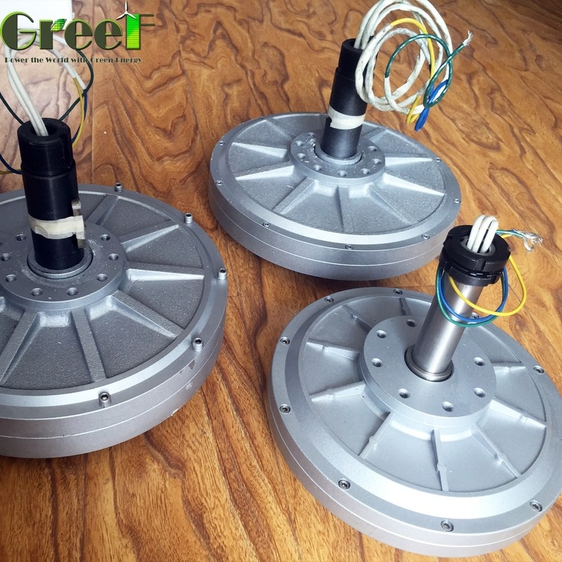 generatore a magnete permanente del disco di 2kw Coreless produzione di elettricità di 3 fasi