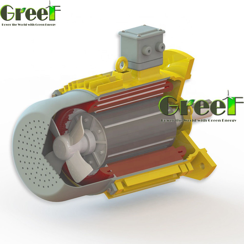 Generatore a magneti permanenti con statore in rame, cuscinetti SKF e livello IP54 per applicazioni a bassa manutenzione