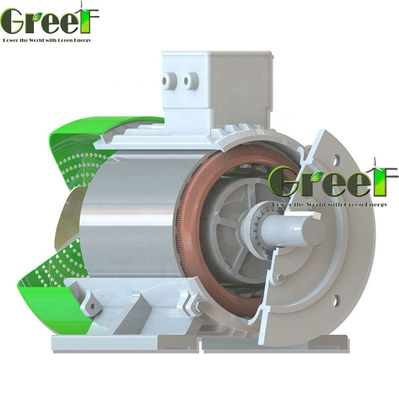 Generatore a magneti permanenti SKF Bearing con protezione IP54, corpo in alluminio e filo di rame