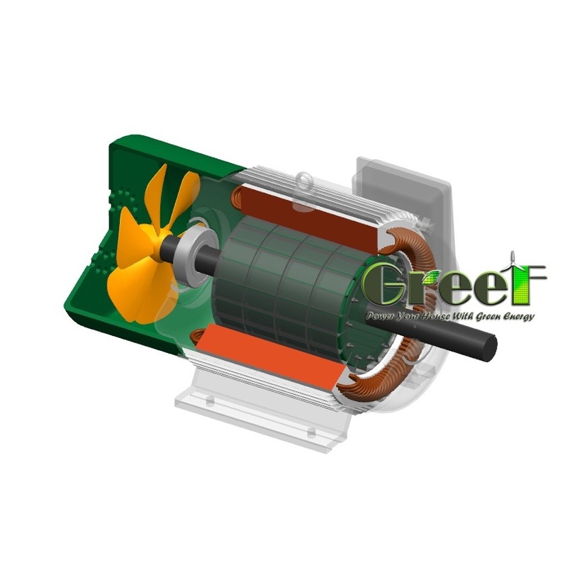 Generatore a magneti permanenti da 10kW personalizzato, tensione nominale 20rpm-3000rpm, rotazione nominale, uso domestico per turbina eolica e idraulica