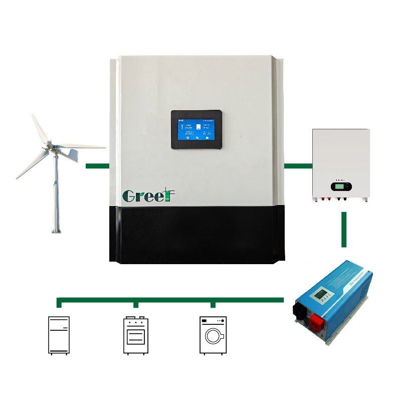 Controller LCD Display Off Grid per turbine eoliche o sistemi PMG con corrente di uscita nominale 100A/200A/80A/150A e temperatura ambiente -25°C ∼50°C