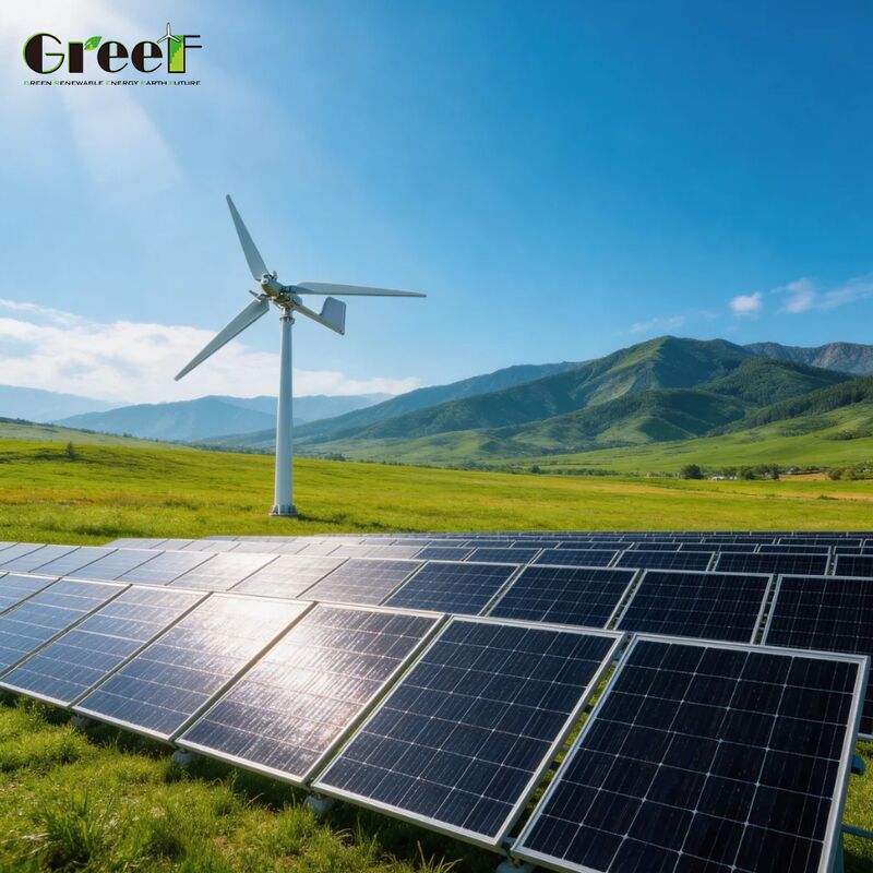 Sistema Ibrido Eolico Solare a Montaggio a Terra con Net Metering, Protezione IP66 e Batteria Lifepo4 per Soluzioni Energetiche su Larga Scala