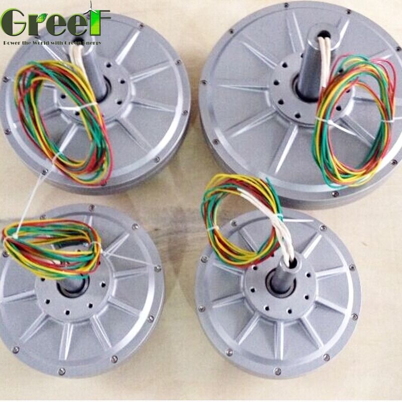 Generatore di magnete permanente senza nucleo a bassa coppia di avvio ad alta efficienza e senza manutenzione con design a flusso assiale