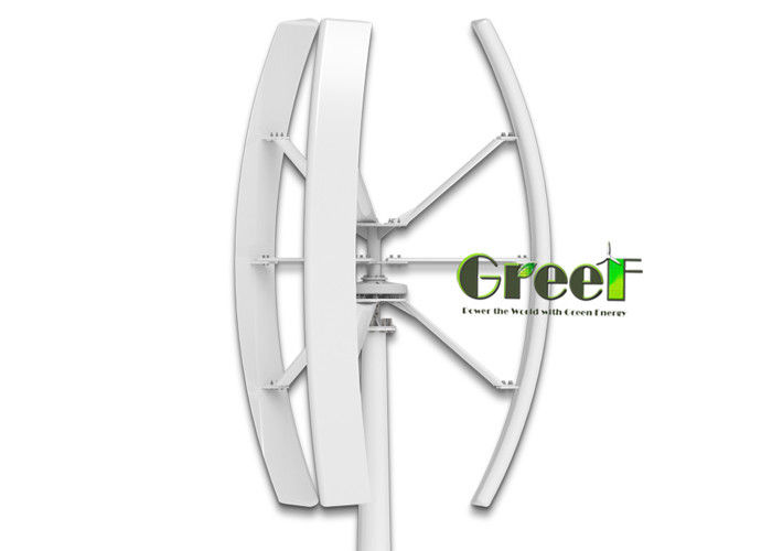 Materiale generatore Nd-Fe-B Turbina eolica ad asse verticale con 3 pale in FRP e livello di rumore ≤ 20 dB