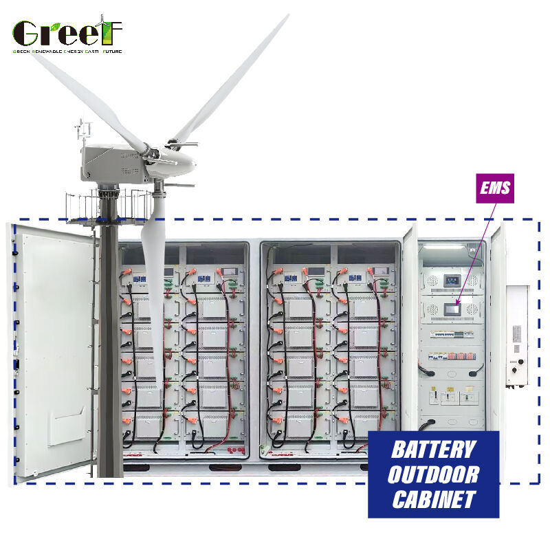 Sistema Solare Ibrido e Sistema Ibrido Solare-Eolico con Capacità da 100 a 3000kW, Batteria al Litio LiFePO4 e Modalità Ibrida per Uso Industriale
