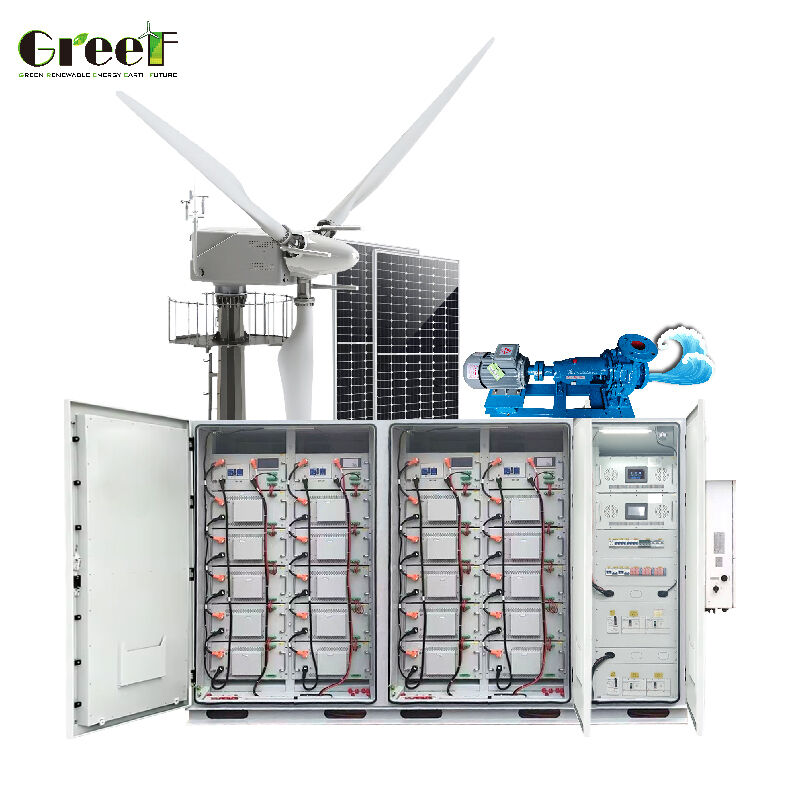 Sistema solare ibrido con tensione di sistema personalizzata, grado di protezione IP65 ed efficienza dell'inverter del 98,3% Generatore eolico-solare