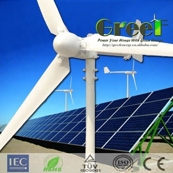 2KW RPM basso corredo completo ibrido solare della centrale elettrica del generatore eolico di CA di 3 fasi